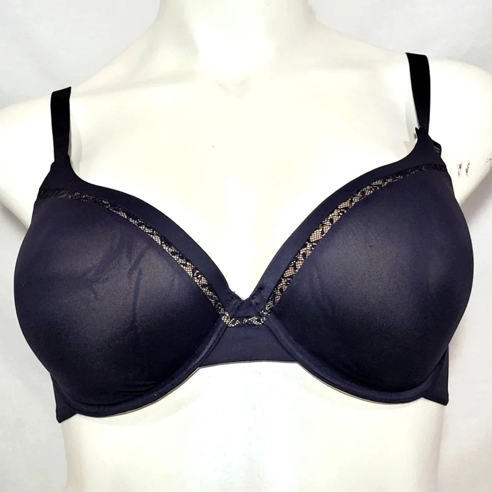 36DD Maidenform 9500 Self Expressions T-Shirt Demi UW Bra‎ Black NWT